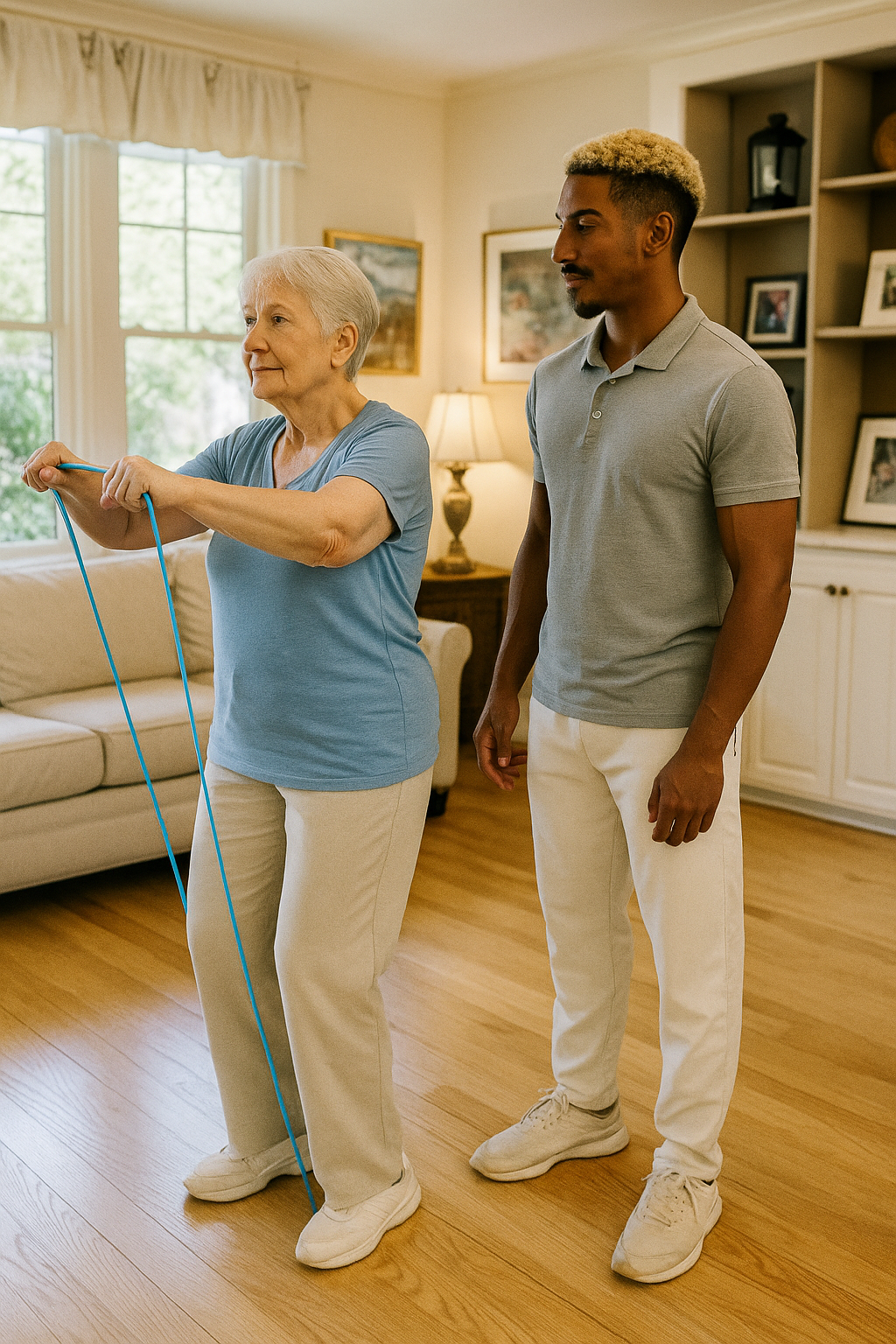 elevation frontale avec élastique